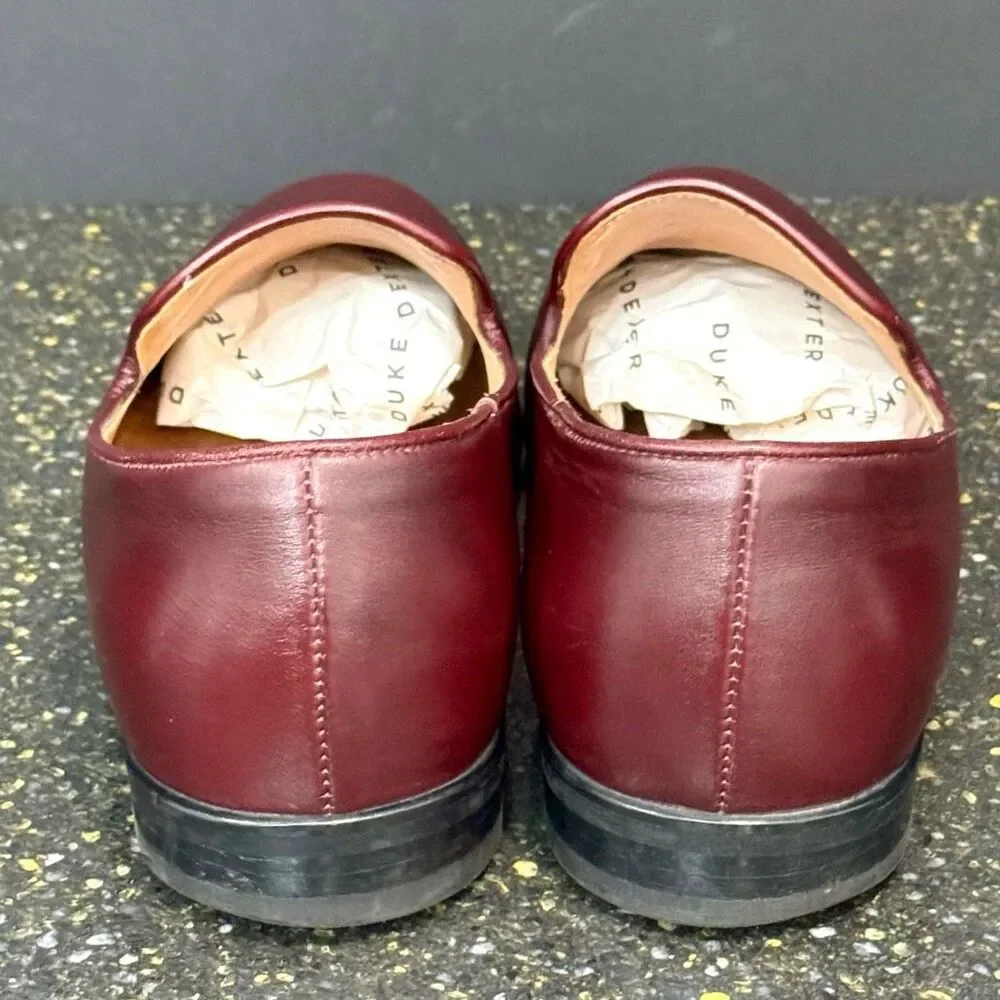 Duke + Dexter Cordovan Slip On Leather Loafers. Size 8.